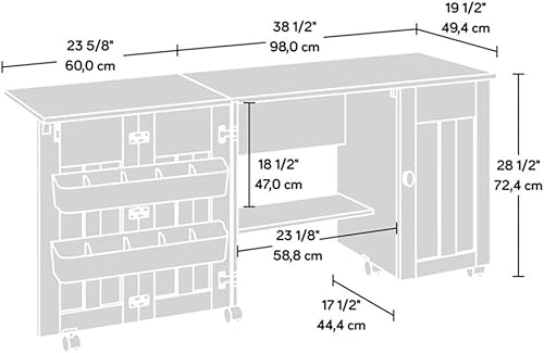 Miniatura 10 de Mueble móvil para costura y otras manualidades de madera de cerezo Madera Manufacturada Cinnamon Cherry