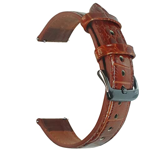 Bracelet cuir crocodile Garmin Venu 2 pour remplacer le silicone 22mm