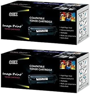 80X Black / CF280X Toner Cartridge Compatible with HP M401, M401d, M401dn, M401dne, M401dw, M401n, M425, M425dn, M425dw Printer (Pack of 2)