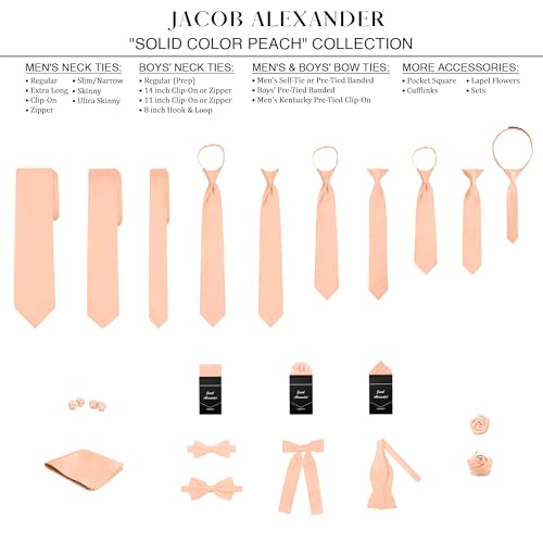 Image of Jacob Alexander Men's Pocket Square Solid Color Handkerchief