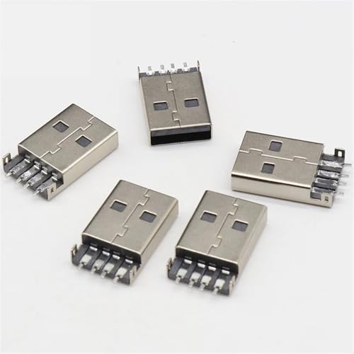 Conector USB 2.0 de 4 Pines Tipo A SMT Negro G49 de Montaje Superficial 10 uds