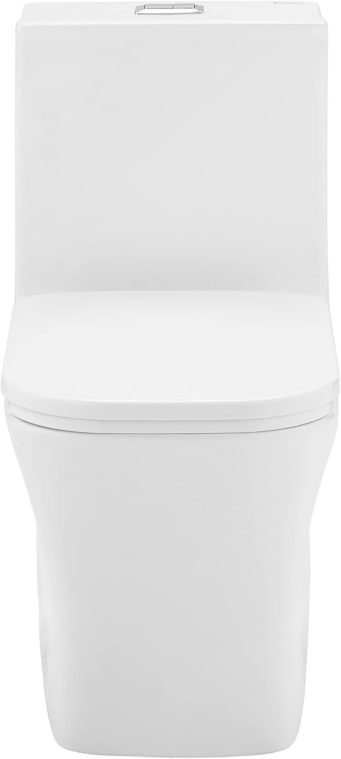 Swiss Madison Well Made Forever SM-1T278, Concorde One Piece Square Toilet Dual Flush 1.1/1.6 gpf with 10" Rough In