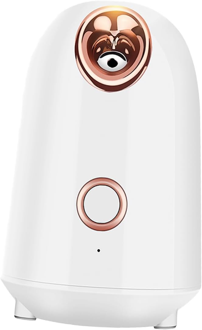 MERRYHAPY Multifunctional Face Steamer Humidifier with Hot Nano Mist for and Pore Cleansing Portable Facial Mist Sprayer for Dry Sagging Skin and Fine Lines US Plug Ivory White