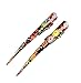 Pair of Black Floral Design Hair Beak Concorde Clips Slides 13cm (5.1")