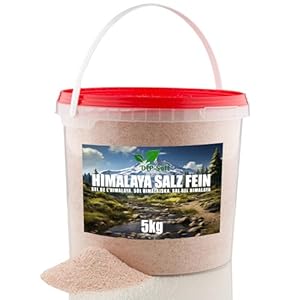 DTP-SOFT Himalaya Pink Salt Fine Körnung fein 0, 7-1, 0mm Salz aus Pakistan im Eimer (5kg)
