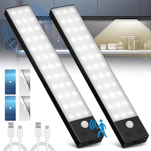 Lampe LED Rechargeable Pour Placard Avec Détecteur De Mouvement - Magnétique, Sans Fil, Dimmable - Pour Armoire, Escalier, Couloir