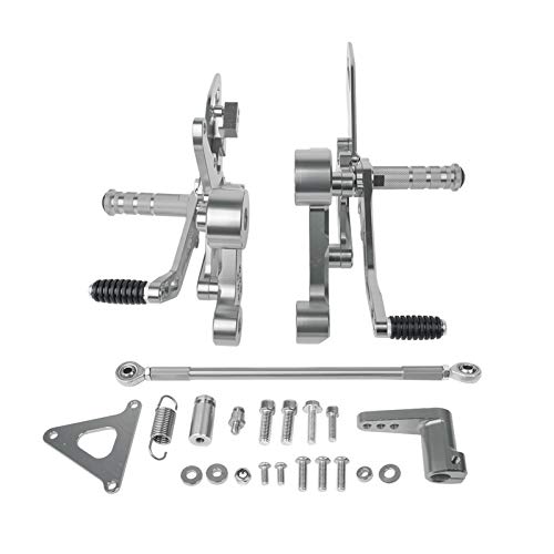 XEDLAMP for Yamaha, MT-09 FZ-09 MT 09 FZ09 2013 2014 2015 2016 Motorverstellbare Fußrastenanlagen Fußrasten Pedal Fußstütze MT09 Heckanlagen Motorrad-Fußpedal(Titanium)