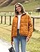 Bianstore Women's Oversized Splice Quilted Lightweight Puffer Jacket Casual Padded Coat(Ginger-XL)