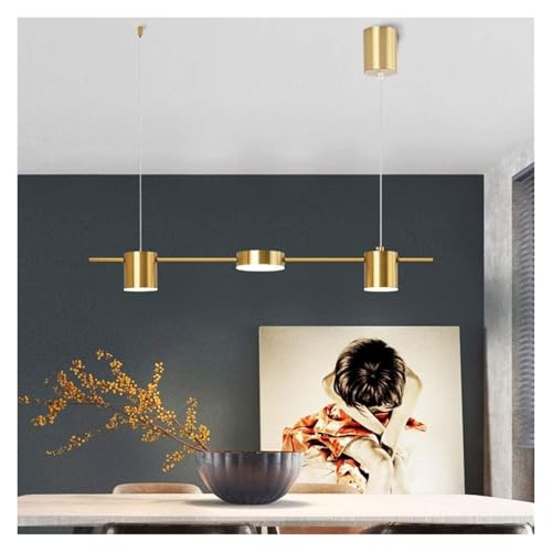 Plafonnier suspension LED linéaire en métal noble à design géométrique épuré - 4