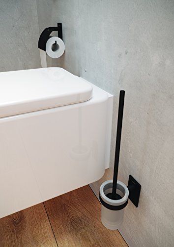 Bath+ by cosmic - Escobillero Pared Negro-Mate (7,6X10,7X38,3 CM) - Stick Cover