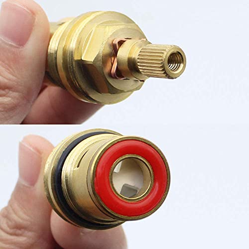 4 stück Wasserhahn Ventiloberteil, Universal Ventil Keramik Oberteil Ersatz, 1/2 Messing Scheibe Ersatz Ventile Armaturen wasserhahn kartusche 90° für Badezimmer Küche