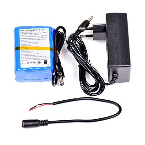 AFTERTECH Pack batterie pile 24 V 1200 mAh 1,2 Ah rechargeable au lithium 75 x 60 x 40 mm H1D4 Cover