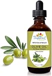 Huile d'olive biologique extra vierge 4 oz - Cold Pressed Non raffiné - Utilisation pour visage, peau de bébé, cheveux, qualité alimentaire