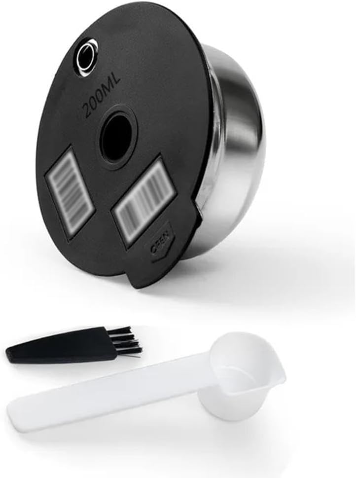 Stainless Steel Capsules Cup,Refillable Coffee Filters Reusable Coffee Pods for Bosch Series Coffee Machine (200ML)