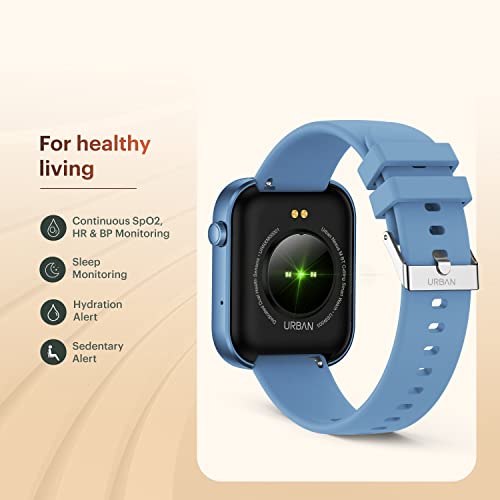 Image of URBAN Nexus M Smart BT Calling Smart Watch with Massive 2.0 inch Super HD Display, One-Connect Realtek Chipset, Games, 120+ Sports Modes, 150+ Watch Faces, Dedicated Health Sensors (Cobalt Blue)