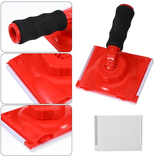 Paint Edger Tool, 1 Pcs Edge Painting Tool with 2 Pcs Painter\'s Pad Refills, Walls Ceilings Corner Pad Painter, Paint Pads Applicator for Wall Painting