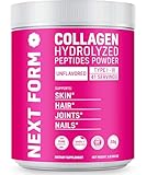 Next Form Collagen Peptides Powder for Women Hydrolyzed Pasture Raised Types I & III Grass-Fed Non-GMO Gluten-Free Kosher Unflavored, 1Lb