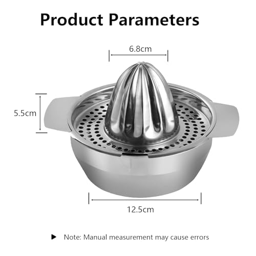 Presse Agrumes Manuel, Presse Orange Manuel Inox Presse Citron Manuel Rotation Presse, Pour Presser Citrons Oranges Agrumes Verts Citrons Verts Professionnel Inox – Image 3
