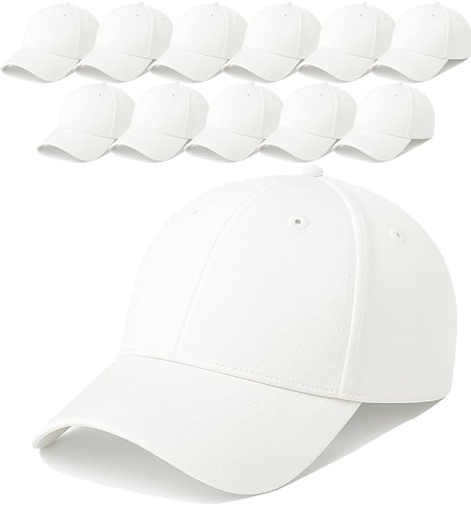 NSE Unisex Cotton Sports Cap Pack of 12 - Adjustable Solid Color Caps for Men Women & Kids Baseball Caps - Bulk Lot for Resale, Events, Outdoor, Group, Team Use-image-18