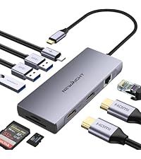 ⭐️ 高機能マルチポート 変換アダプタ ドッキングステーション USB Amazon.co.jp: USB C ハブ 9-in-1アダプタhdmi 2つ Dual Display lan