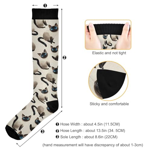 Image of Wusikd Heartbeat Symbol Compression Socks for Women and Men Circulation Black Long Socks for Athletic Running 1