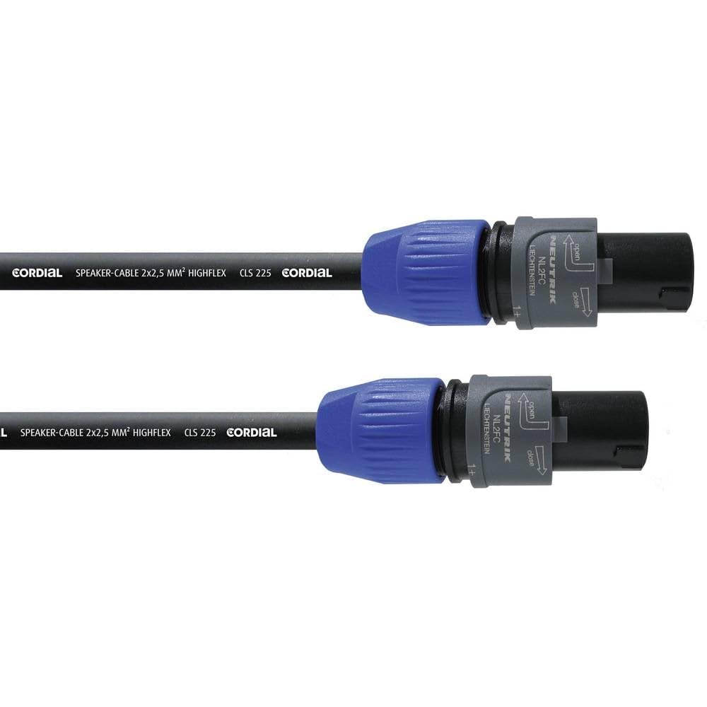 CORDIAL - Cable de altavoz Speakon 2 puntos 20 m, conectores Neutrik 2x2,5mm², recto, serie Select, ECL CPL20LL2