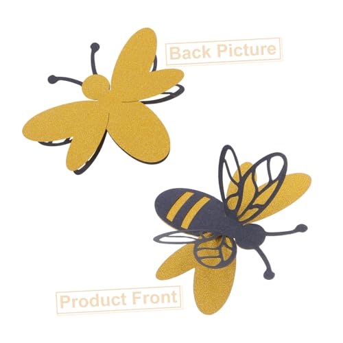 Vinilos decorativos 3D abejas removibles Veemoon, set de 12 miniatura 3