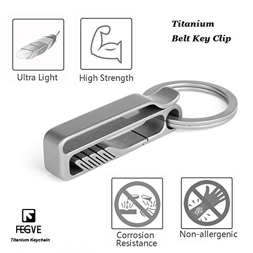 Tisur Car Keychain Clip, Titanium Key Holder With Detachable Key Chain Ring For Duty Belt, Gifts For Men Women, Bk1 Promotion #TOP3