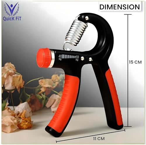 Image of Quick Fit Fitness Combo of 11-in-1 Resistance Bands Set & Hand Gripper for Workout