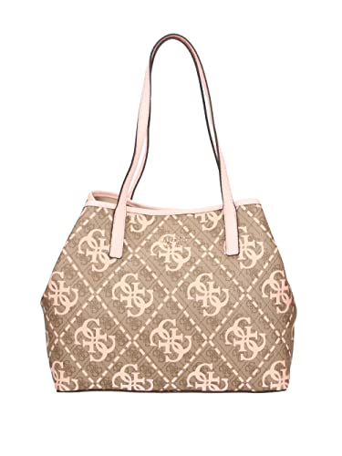 Guess Vikky Tote, Borsa Donna, Latte Logo/Pale Rose, Unica