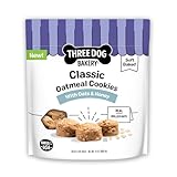 Three Dog Bakery Classic Oatmeal Cookies for Dogs, Baked Puppy Treats with Real Oats, 24 oz