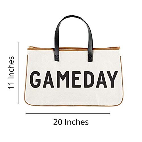 Image of Santa Barbara Design Studio Tote Bag For Women Canvas Shoulder Bag with Genuine Leather Handles,