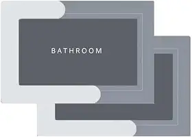 Kit Com 2 Tapetes Mágicos Antiderrapante Super Absorvente De Secagem Rápida Para Banheiro E Casa