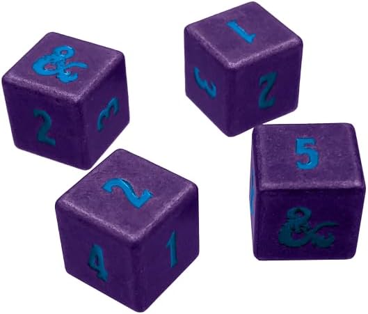 Ultra PRO - 4 D6 Underdark Dice Set for Phandelver and Below: The Shattered Obelisk for Dungeons & Dragons, 6 Sided Dice for DND RPG MTG Games, 6 Sided Game Dice for Table Games