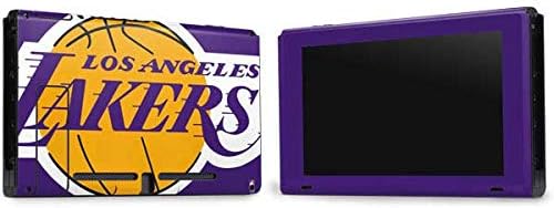 Skinit Decal Gaming Skin Compatible with Nintendo Switch Bundle - Officially Licensed NBA Los Angeles Lakers Large Logo Design