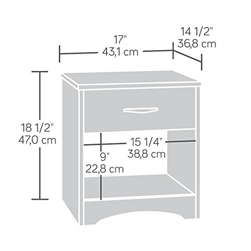 Image of Wooden Bedside End Table for Living Room (Brown)