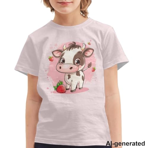 Image of Novelty 3D Graphic T Shirts for Kids Crew Neck Funny Animal Print Short Sleeve Girls Tshirts 3-16 Years