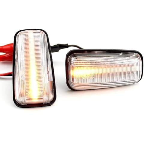 �T�C�h�^�[���V�O�i�� 2x LED �T�C�h�}�[�J�[�����v�^�[���V�O�i���_�C�i�~�b�N���C�g �ɓK������ �v�W���[ 106 II �V�g���G�� �x�������S ZX �t�B�A�b�g �X�N�[�h�p �Ԃ̃C���W�P�[�^�[���C�g(Crystal white)