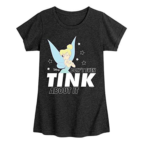 Disney - Tinker Bell - Don't Even Tink About It - Toddler and Youth Girls Short Sleeve Graphic T-Shirt