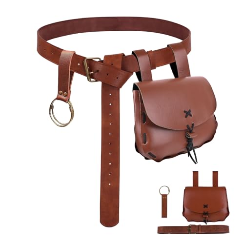 Accesorios de cosplay de Halloween estilo medieval con cinturón y bolsa de teléfono Ren Faire