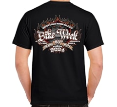 BIKE WEEK '79Tシャツ DAYTNA 2020 79th Daytona Beach Bike Week Blue Short Sleeve T-Shirt
