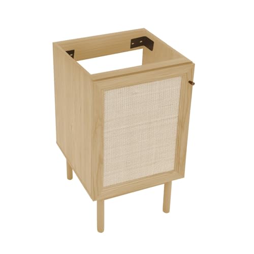 Image of Swiss Madison Classe 18 inch Freestanding Bathroom Vanity Cabinet Without Top in Natural Oak