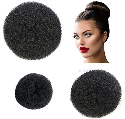 Miniatura 2 de Styla Hair Donut Bun Maker - Fácil estilo de bollos de ballet y calcetines para niños (3 piezas, negro)