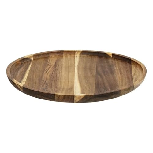 Secret de Gourmet - Assiette de Présentation Acacia 30cm Marron