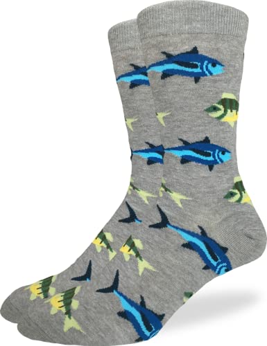 Good Luck Sock Men's Fish and Ocean Animal Socks, Adult