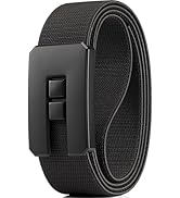 GEIT Stretch Nylon Belts for Men, 1.5" Casual Work Golf Invisible Elastic Web Belt with Adjustabl...