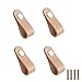 4 Pezzi Manico in Pelle, Pomelli per Mobili Pomello in Pelle Fatta a Mano Comò Armadietto Manopole Maniglia della Porta Cucina Tiri Manopole con Viti da 22 mm, Singolo Foro-beige