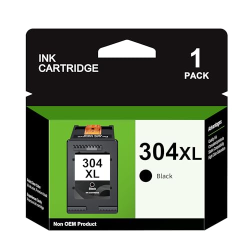 304XL Black Ink Cartridge Replacement for HP 304 Black Compatible With DeskJet 3760 2600 2630 3700 Envy 5000 5010 5020 Printer scanner