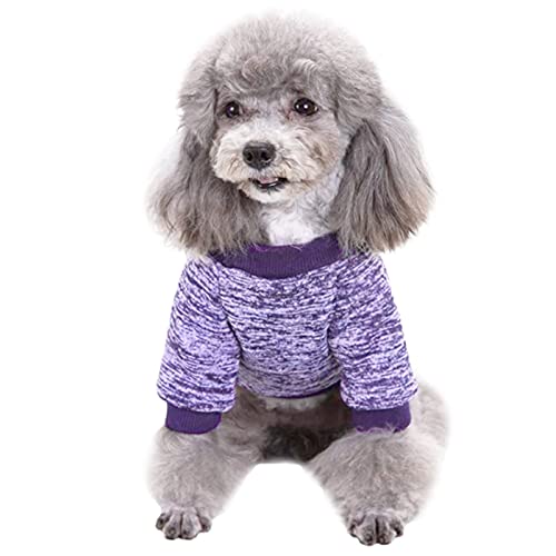Pack Of 3 Dog Hoodies Knitwear Dog Sweaters Stretchy Pet Clothes Soft Puppy Pullover Cat Hooded Shirts Casual Dog Sweatshirts For Small Dogs Cats Warm Dog Shirts Winter Puppy Sweater (Bright, X-Small) #TOP6