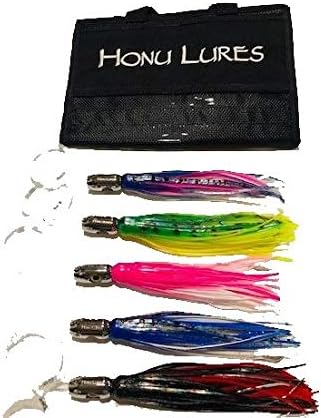 Saltwater Fishing trolling Medal Head Lure 5pc Set. Wahoo, Durado, Mahi, Dolphin, Tuna, Marlin